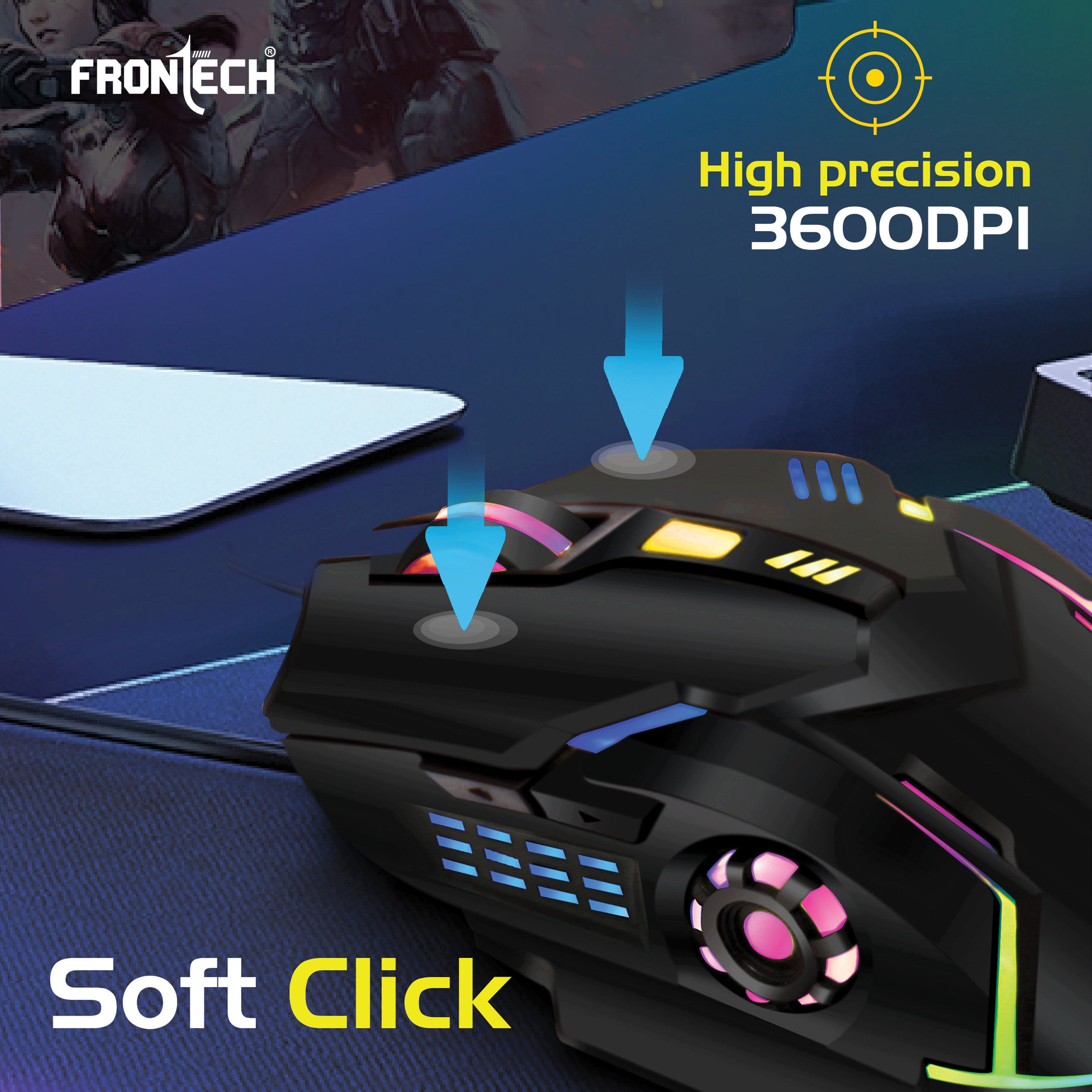Frontech Wired Gaming Mouse 3600 DPI (MS-0050) Frontech Wired Gaming Mouse 3600 DPI (MS-0050)